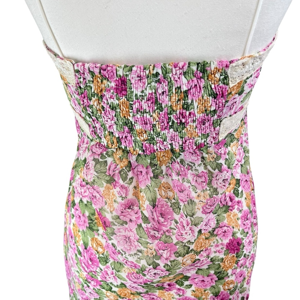 PRINCESS POLLY Pink Floral Emilee Babydoll Slip Dress 6 Camisole Mini Milkmaid - Picture 10 of 15